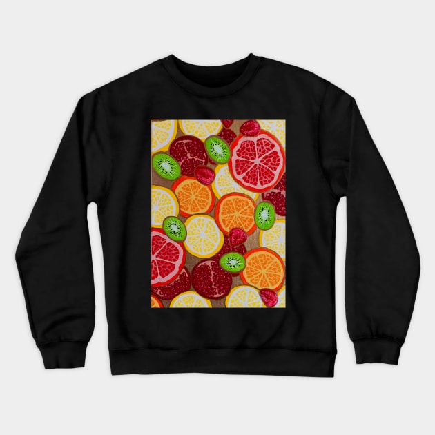 Summer Citrus Splash Crewneck Sweatshirt by Amazink Creations